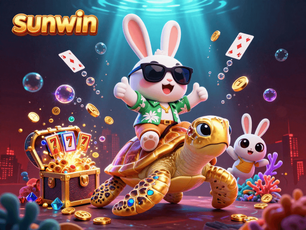 Experience the thrill of sunwin with our vibrant 3D casino scene packed with excitement.