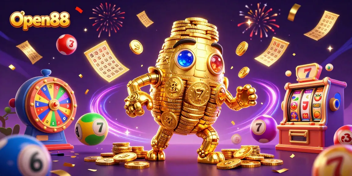 Experience the excitement of Open88 with vibrant slot games featuring golden golems, jackpots, and dynamic gameplay.