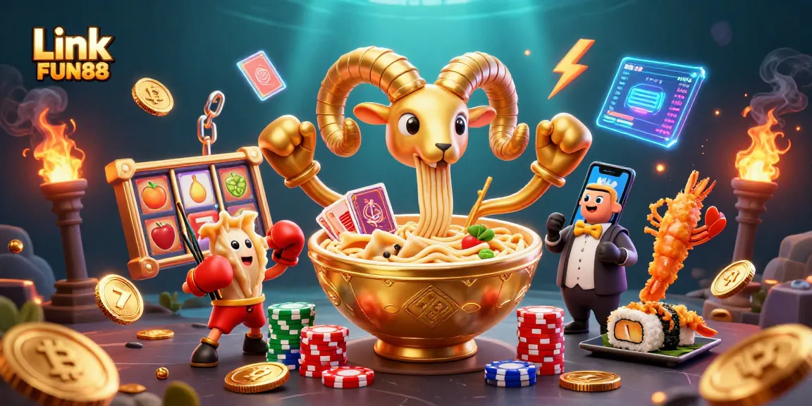 Experience thrilling gameplay at Link FUN88 with an exciting casino scene.