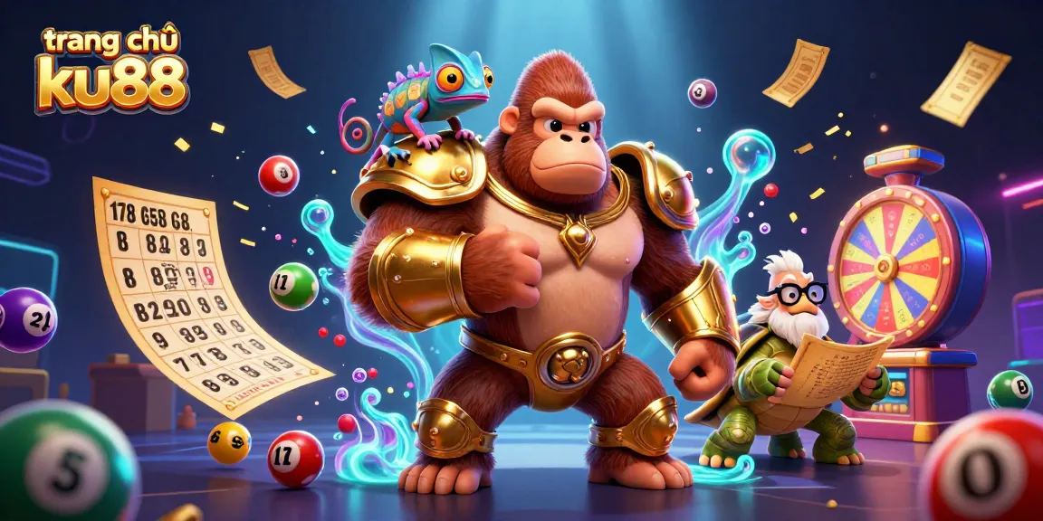 Experience the excitement of trang chủ ku88 with energetic gaming characters in a vibrant casino environment.