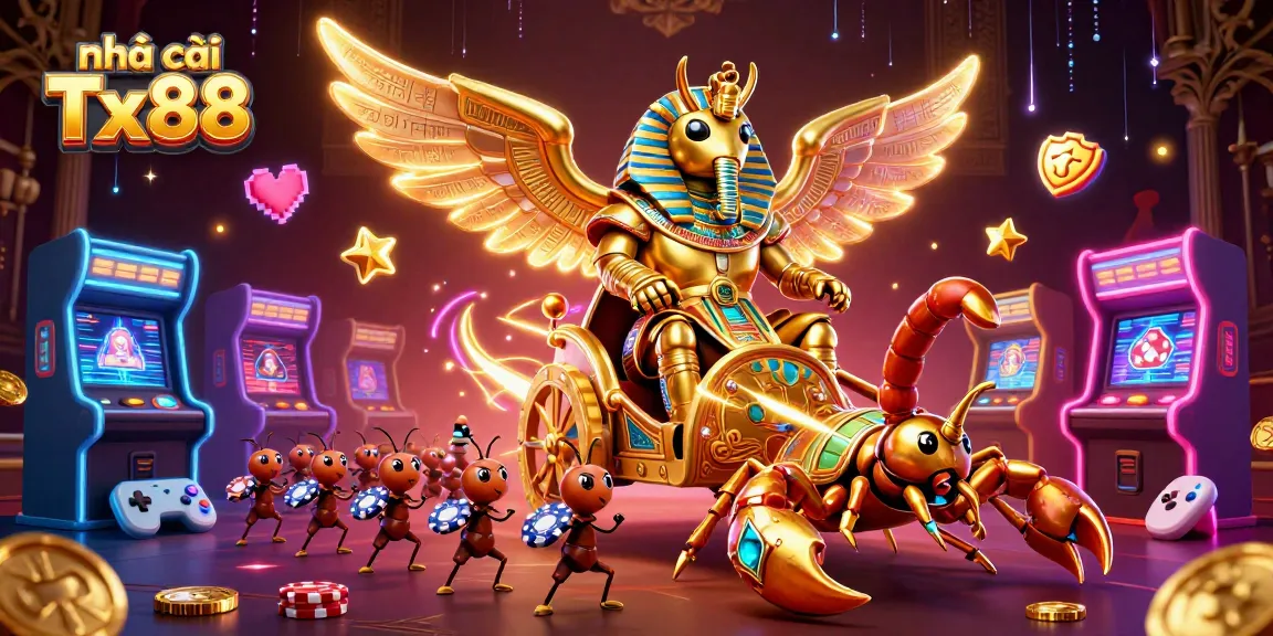 Experience the thrilling vibe of nhà cái Tx88 with a rich, dynamic casino scene featuring iconic gambling elements.