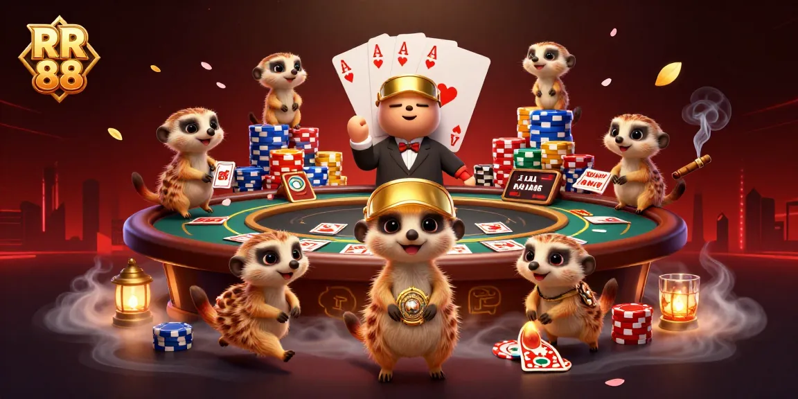 Experience thrilling gameplay at RR 88 with meerkats running a vibrant casino.
