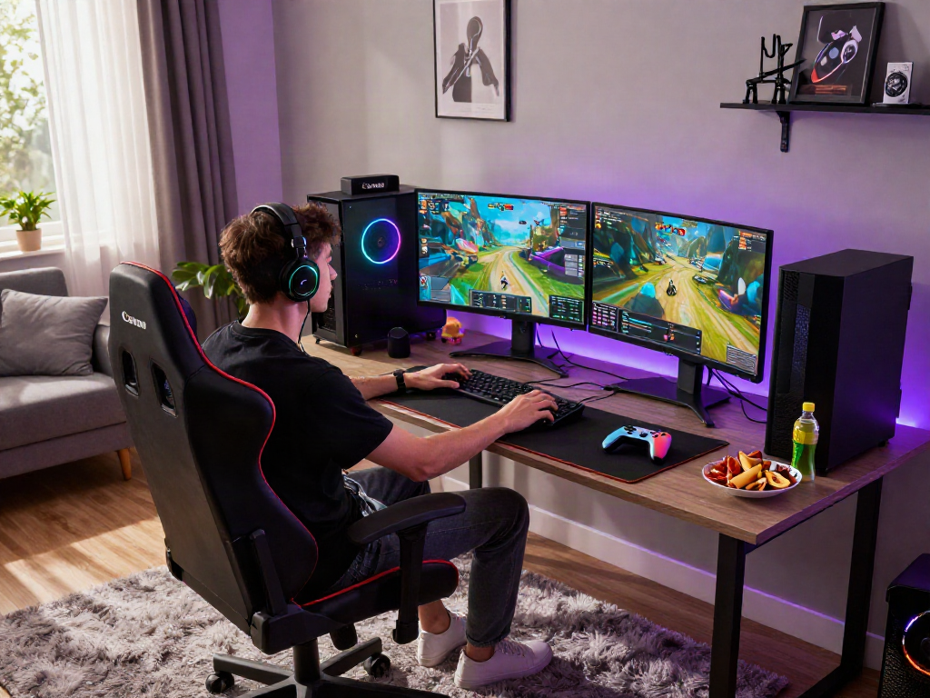 Engaging online gaming setup at https://rokok88.net featuring vibrant graphics and cozy ambiance.