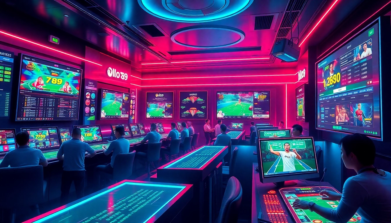 Alo 789 online betting experience with vibrant digital interfaces and engaging atmosphere.