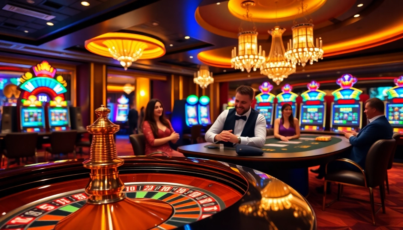 Experience the excitement of gambling at https://tg88co.com/ with poker chips and a roulette wheel.